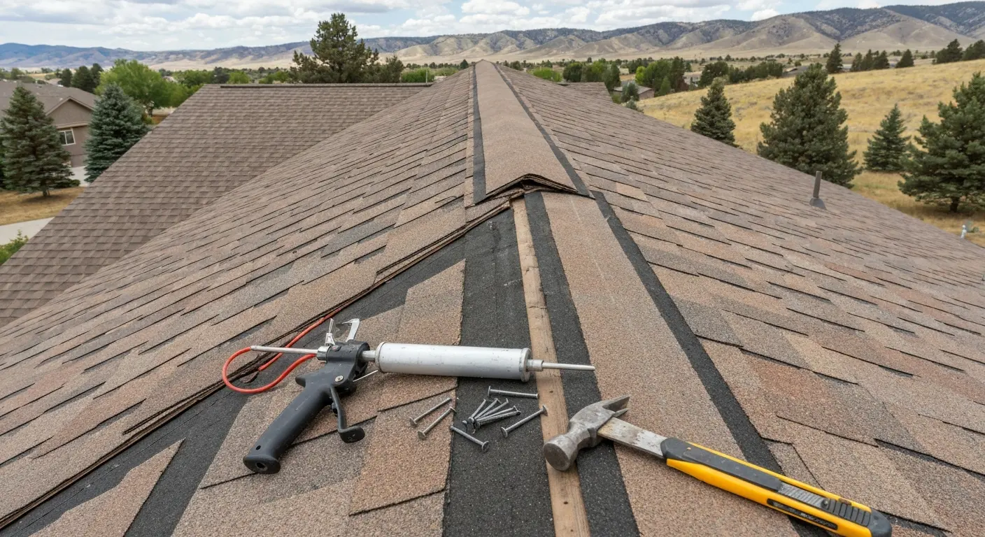 Roof leak repair work