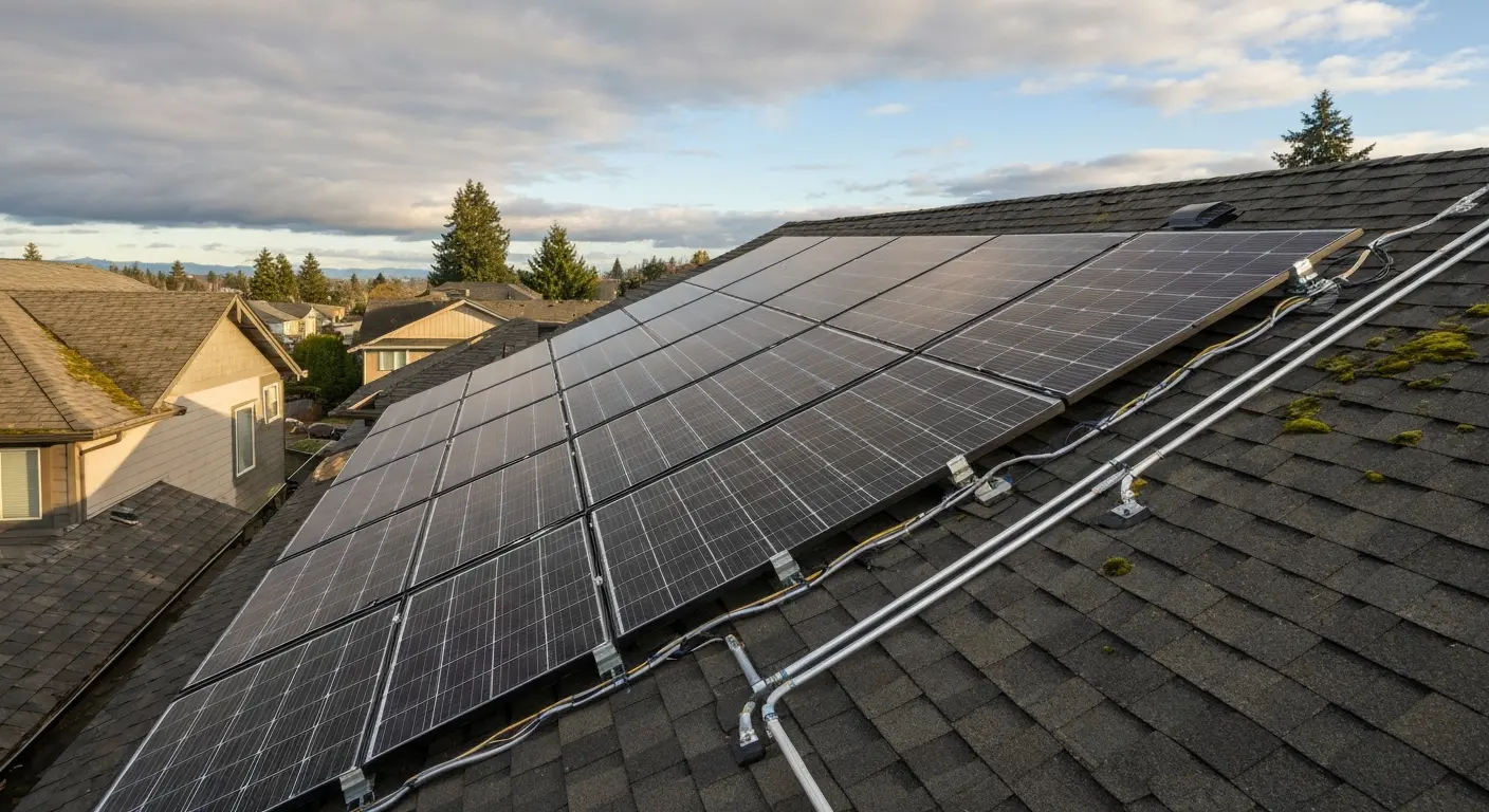 Solar panel roof installation