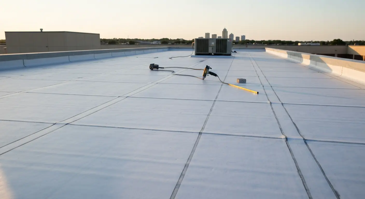 Commercial TPO flat roof system