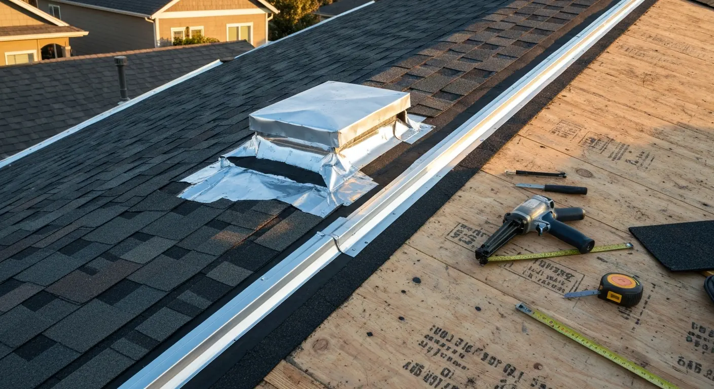 Asphalt shingle roof installation