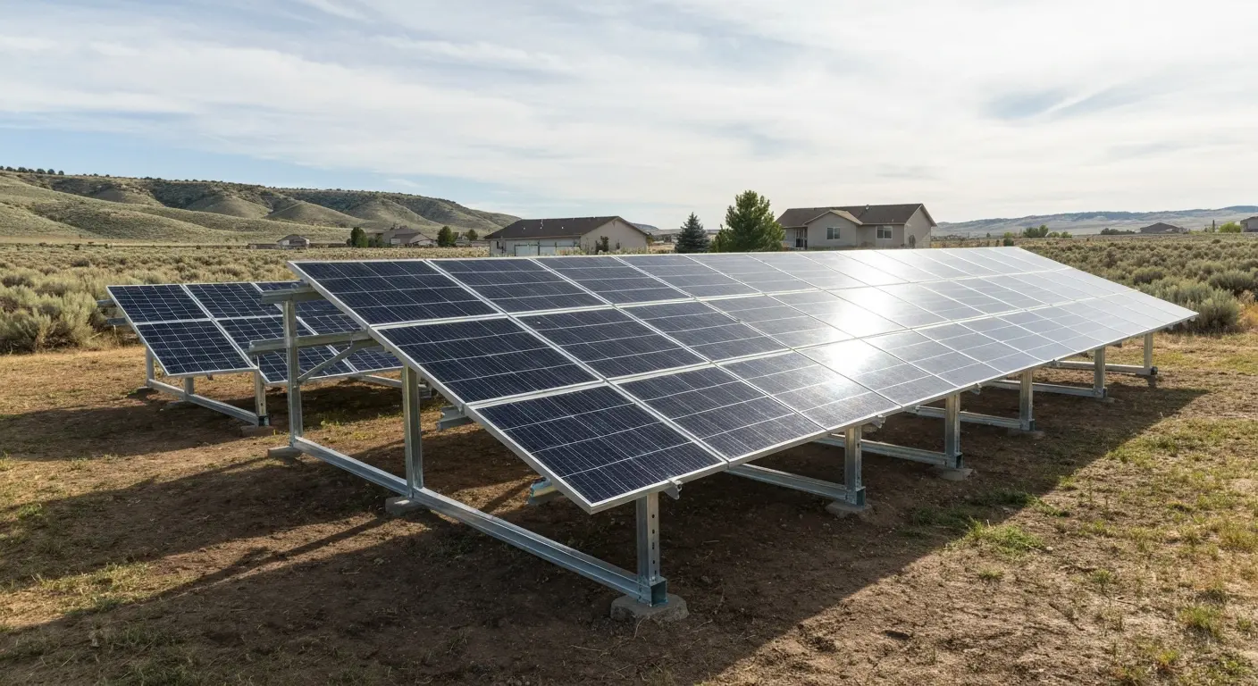 Residential ground mount solar system