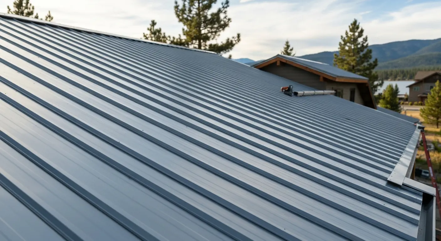 Metal standing seam roof