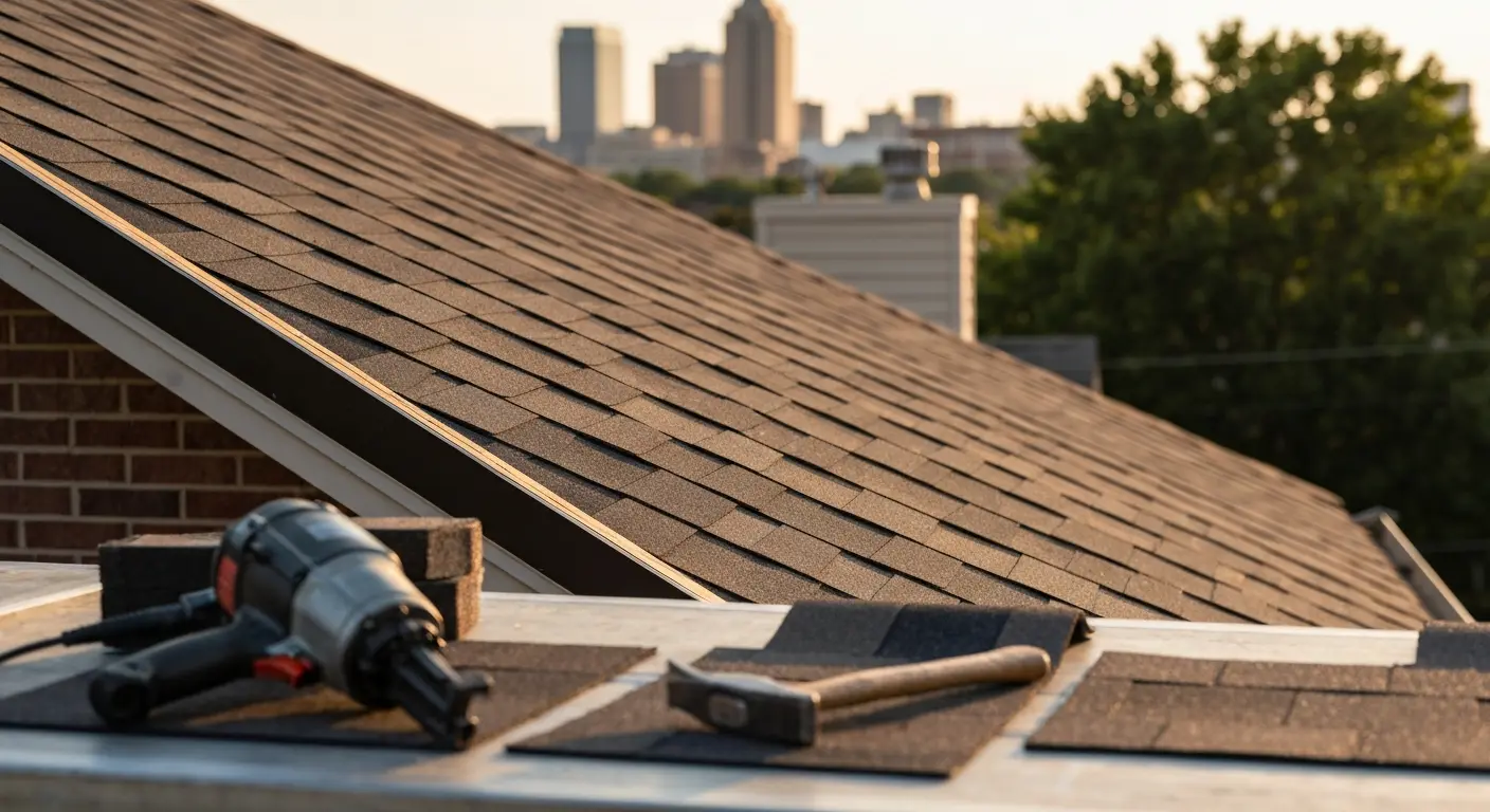 Asphalt shingle installation