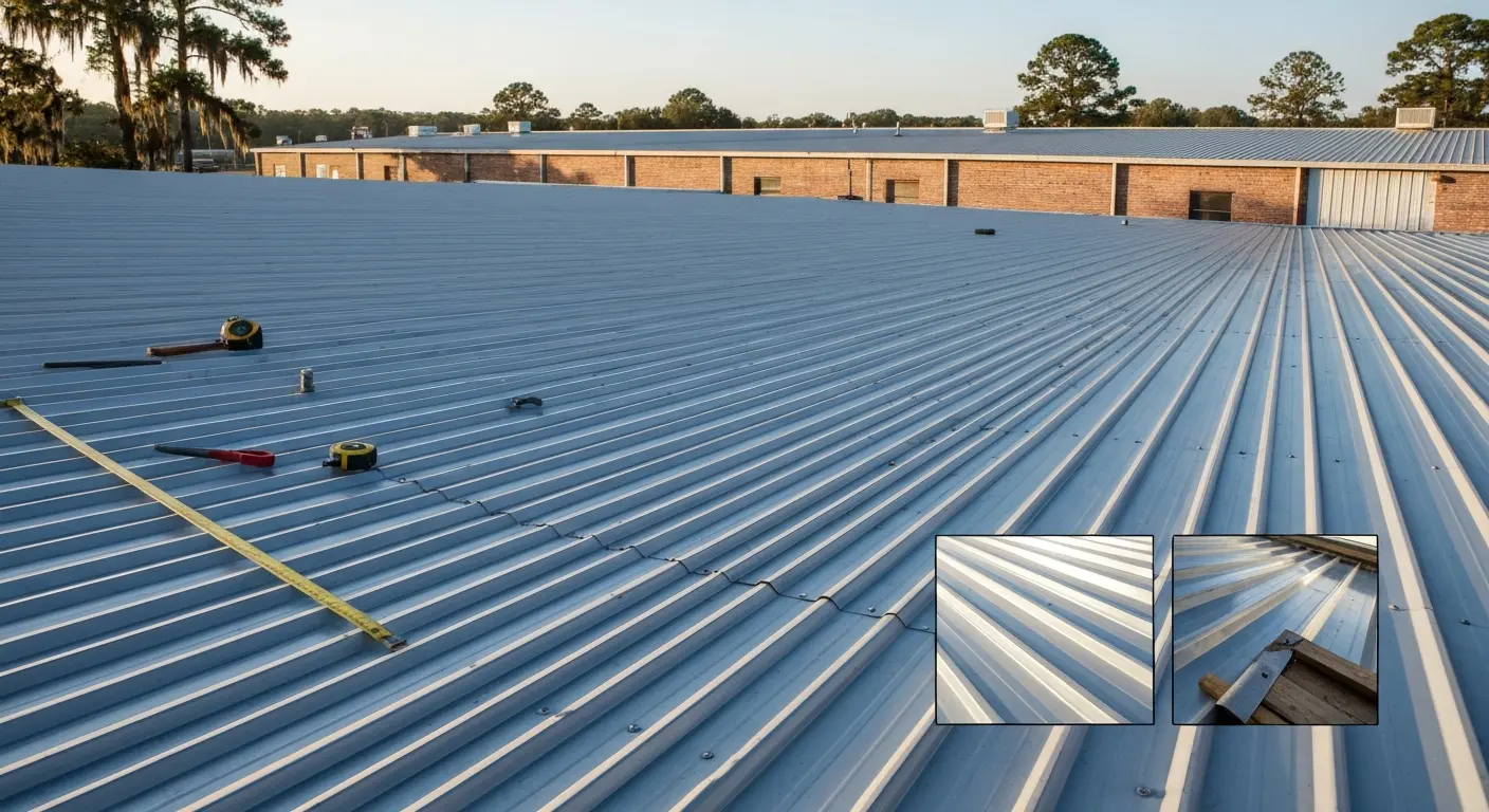 Corrugated metal roof panel