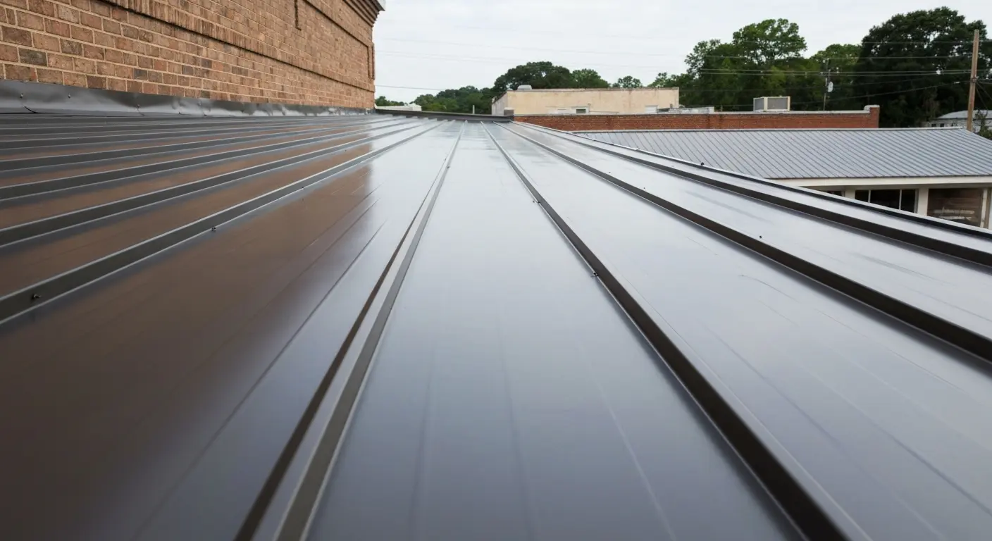 Standing seam metal roof installation