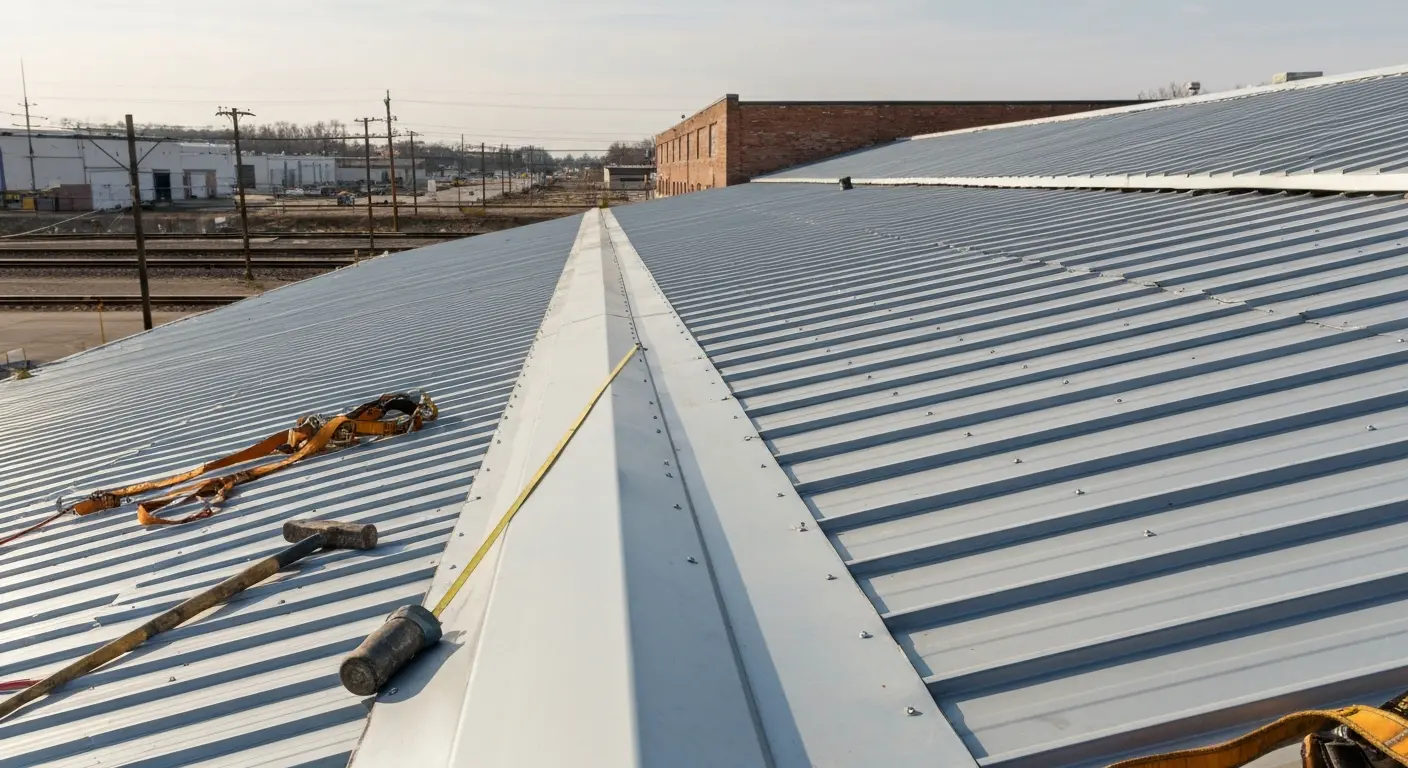 Metal roof installation