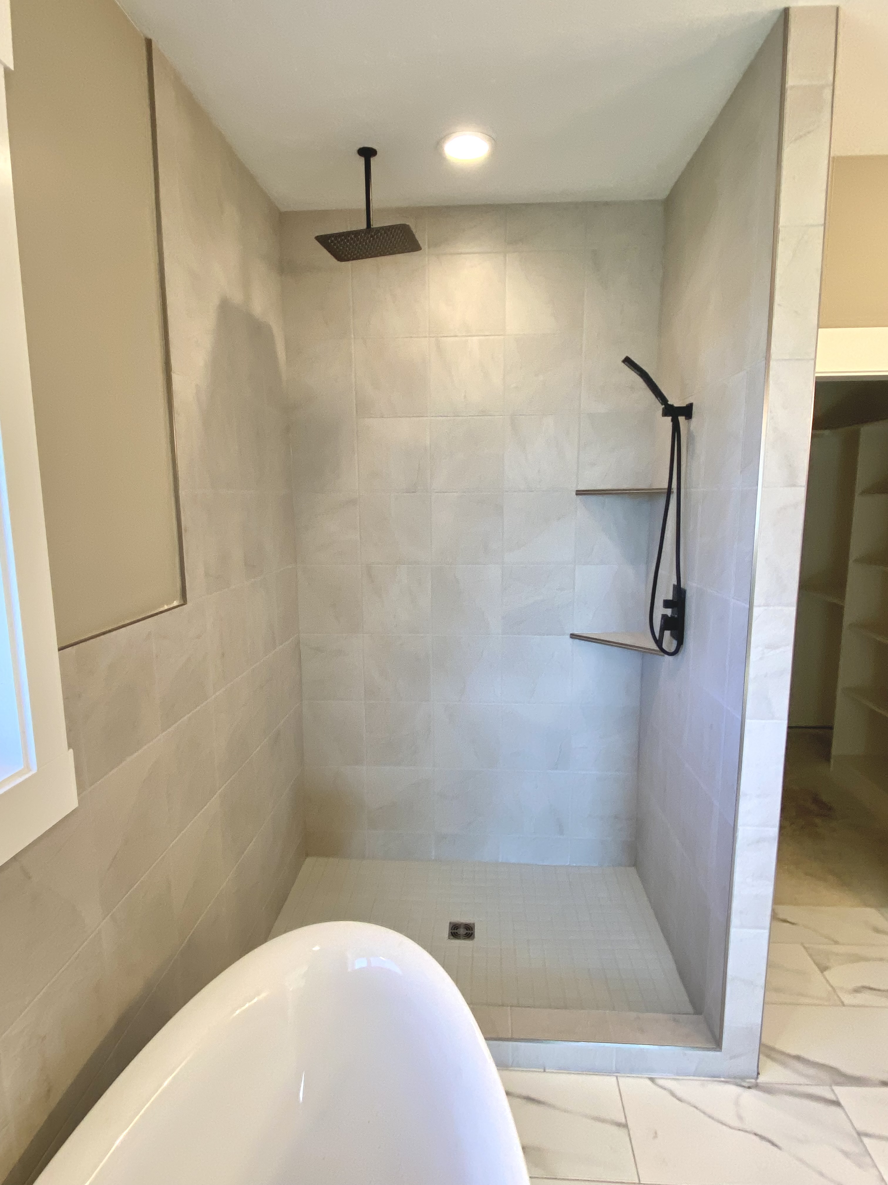 Completed Tile Shower Completed Tile Shower
