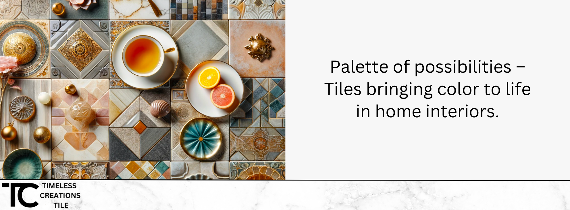 Variety of tile finishes and colors enhancing home interiors.