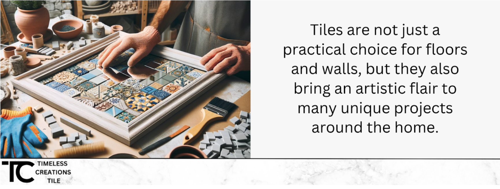 Tiles are not just a practical choice for floors and walls, but they also bring an artistic flair to many unique projects around the home.