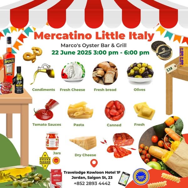 周日限定!意大利美食市集登陸佐敦🇮🇹 周日限定!意大利美食市集登陸佐敦🇮🇹