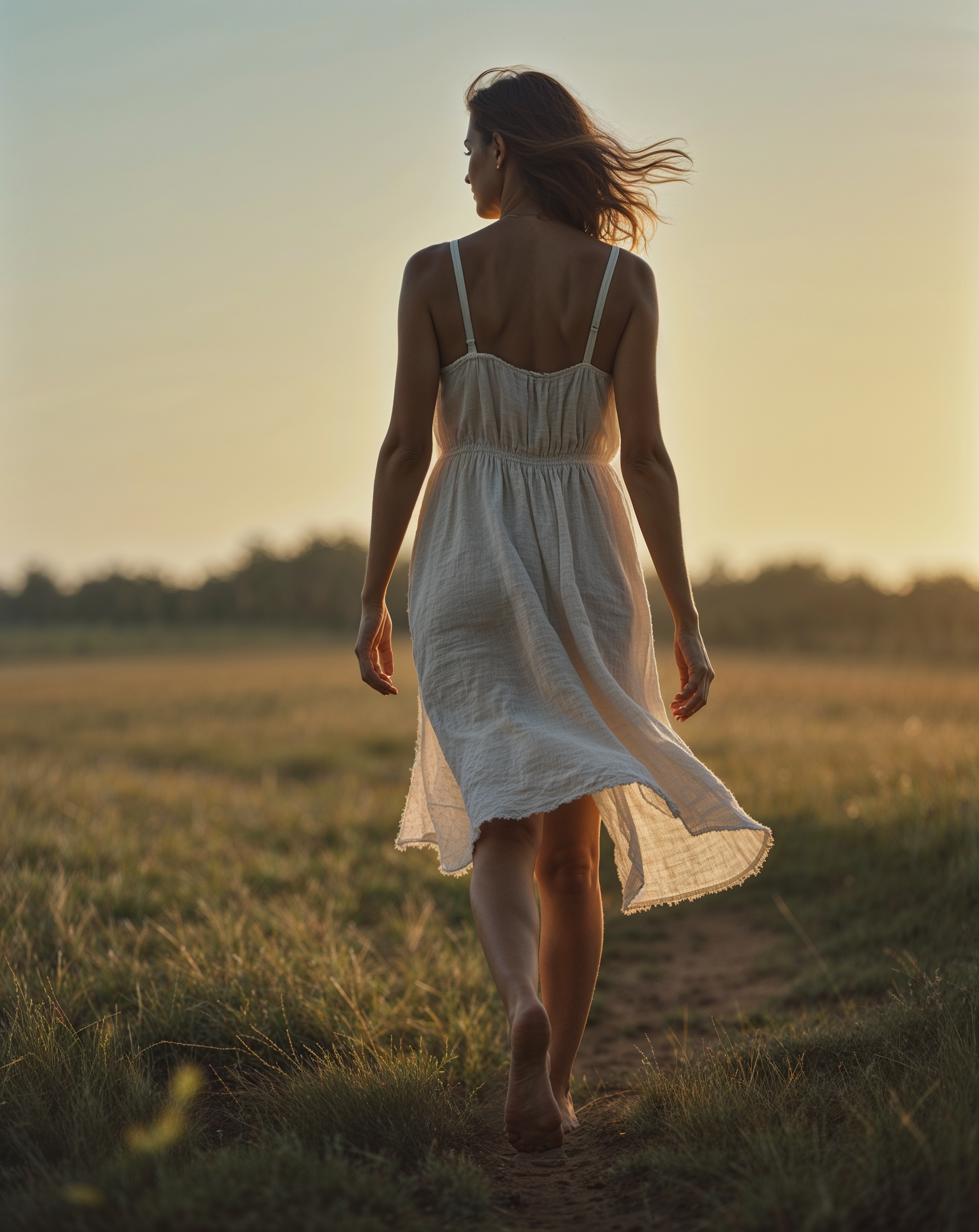 woman walking in afternoon sun woman walking in afternoon sun