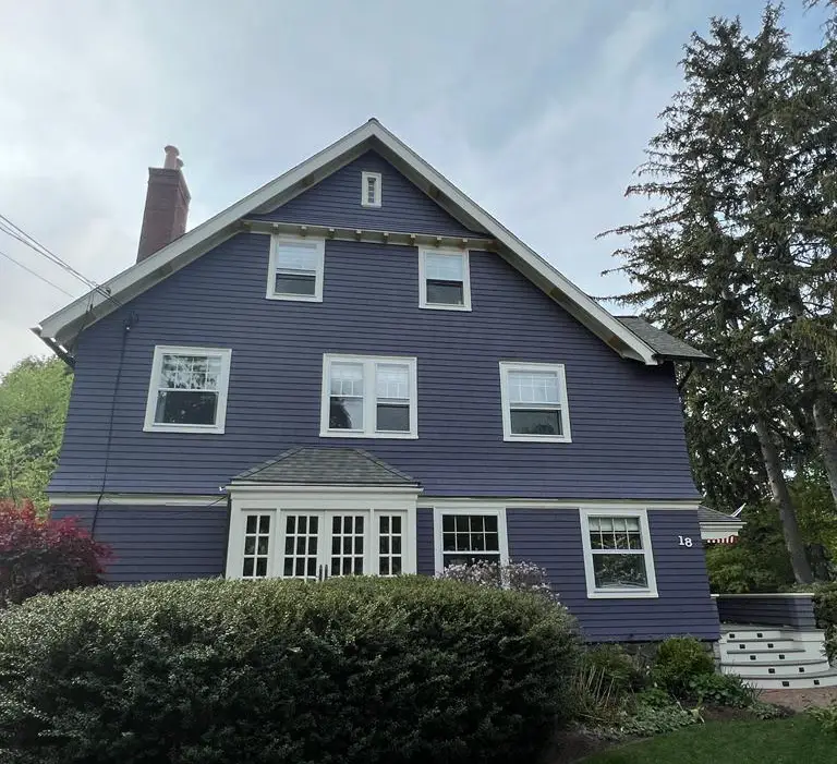 Painting vinyl siding before and after