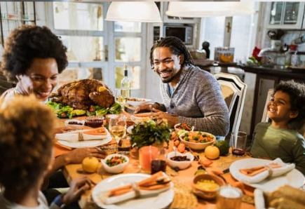 relaxed and joyful family moment