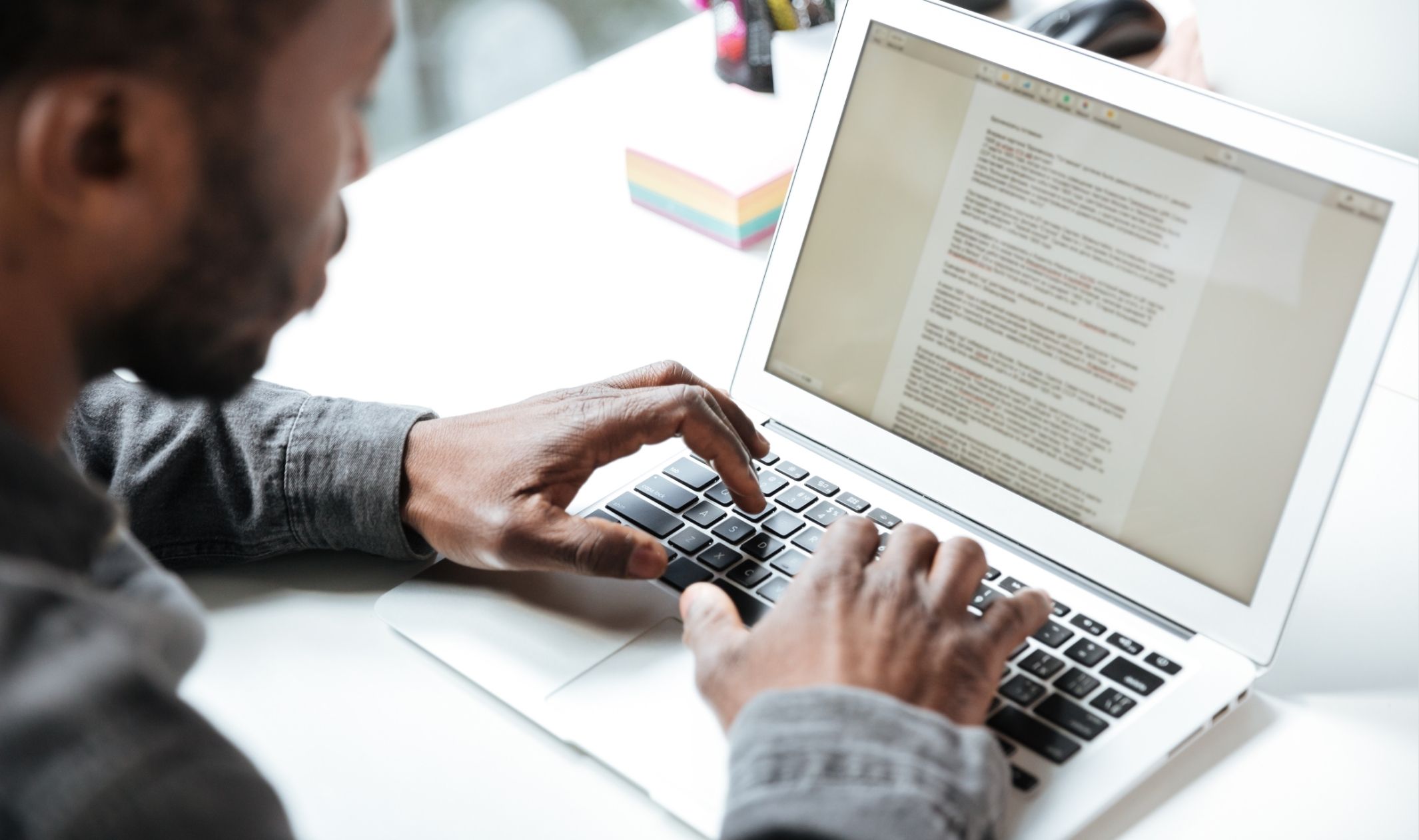 A man using his laptop to write email sequences that convert A man using his laptop to write email sequences that convert