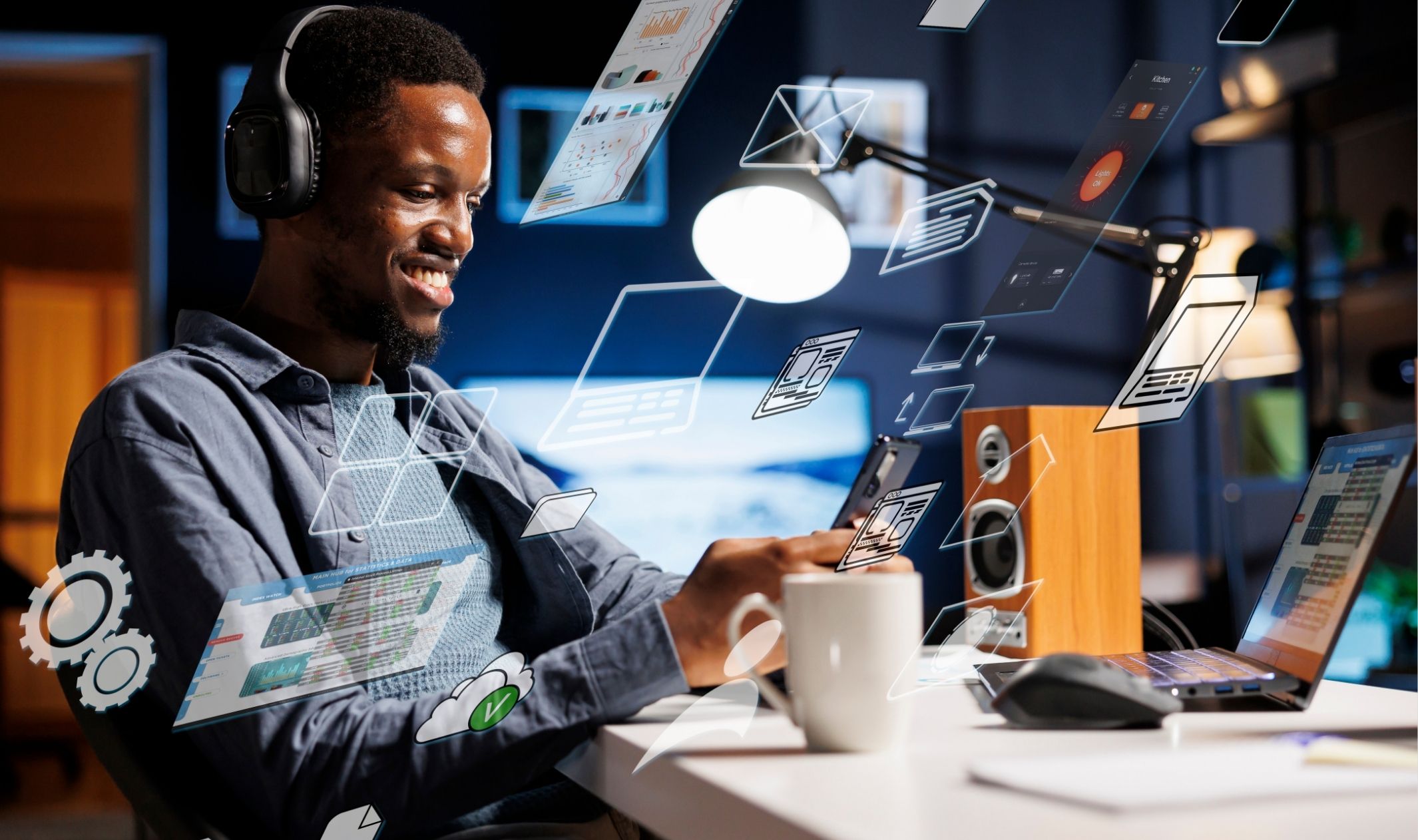 A business man using various tools to launch his business, such as Go HighLevel testing tips A business man using various tools to launch his business, such as Go HighLevel testing tips