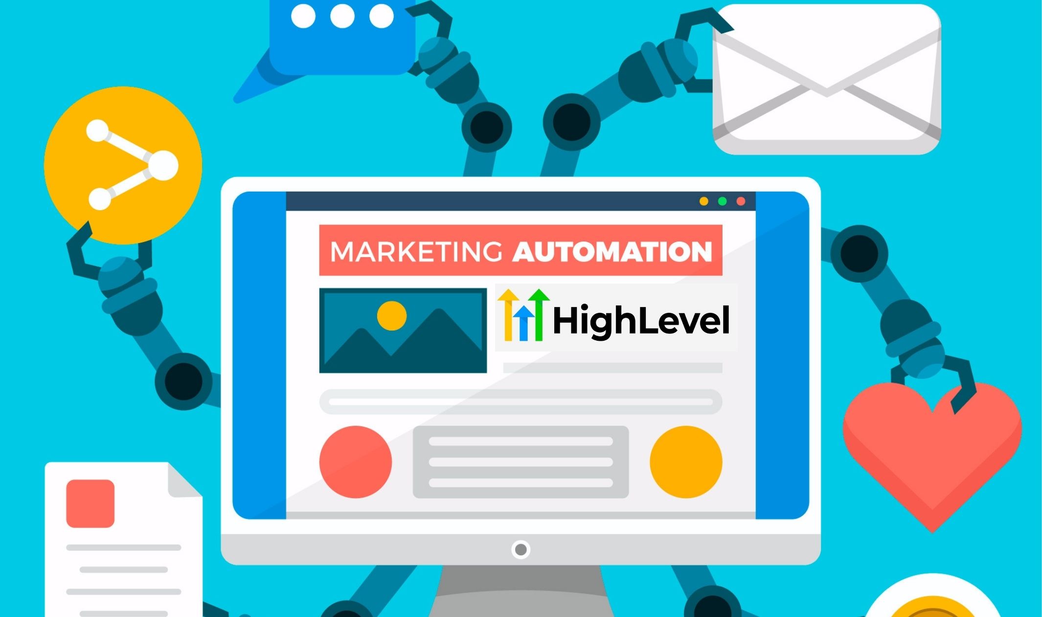 A graphic of a computer screen showcasing Go HighLevel marketing automation A graphic of a computer screen showcasing Go HighLevel marketing automation