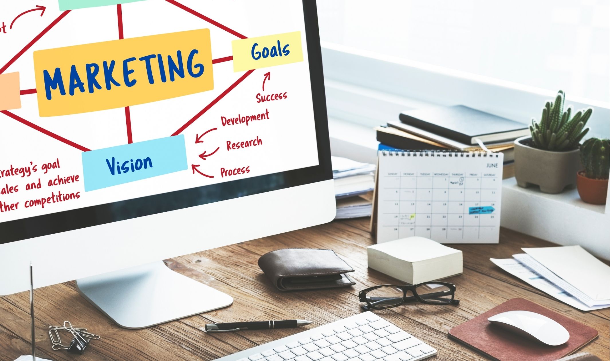 A computer on a desk, showing beginner marketing tips for entrepreneurs A computer on a desk, showing beginner marketing tips for entrepreneurs