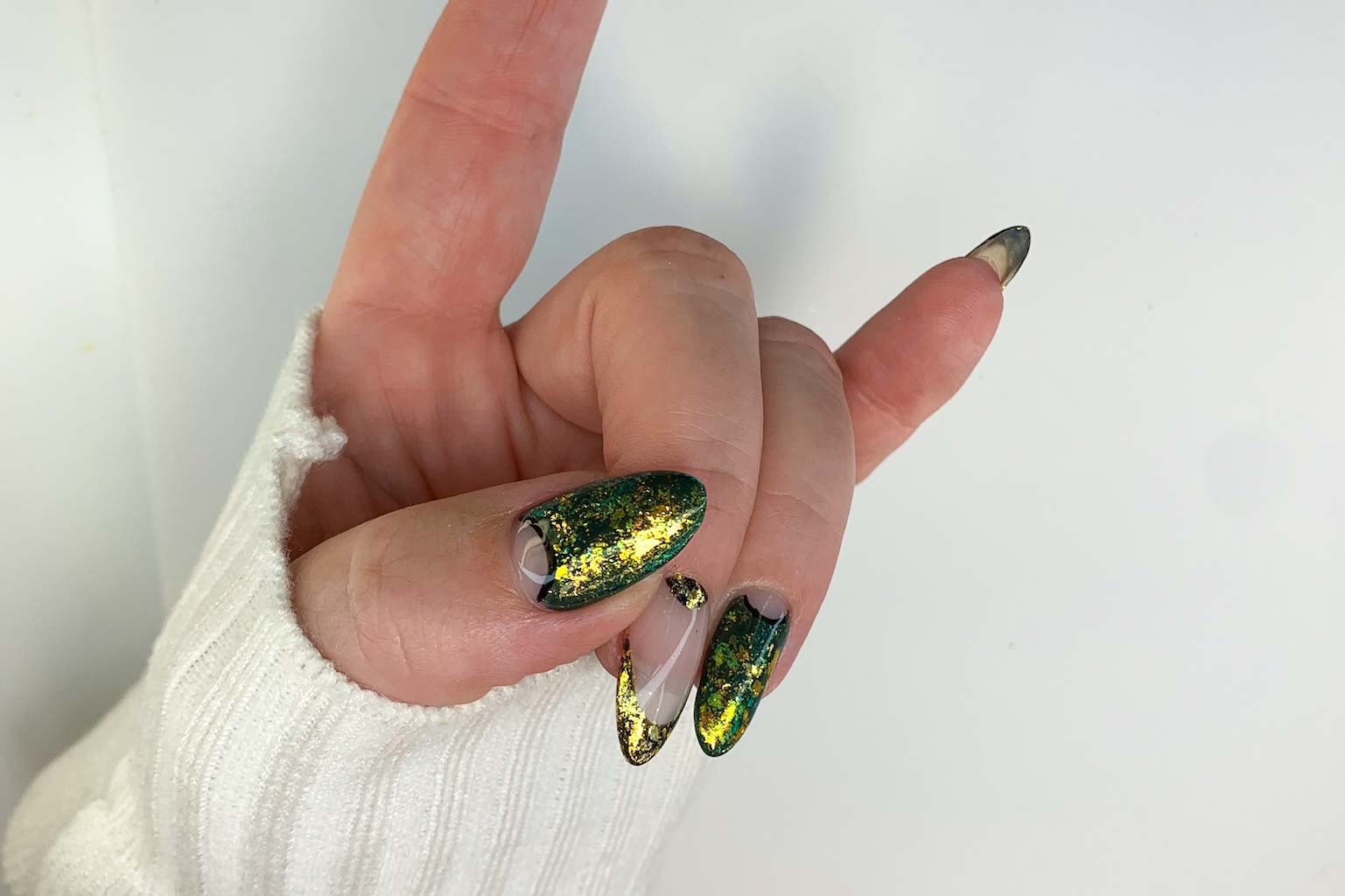 Structured gel manicure finished with Not So Simple nail art.