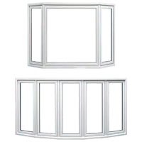 Stand alone image of a Bay & Bow Window from Vinylbilt, available at Fasada Windows and Doors Oakville. Stand alone image of a Bay & Bow Window from Vinylbilt, available at Fasada Windows and Doors Oakville.