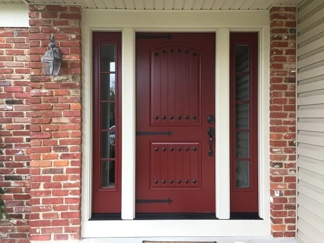 Pella front entry doors with elegant design and security features