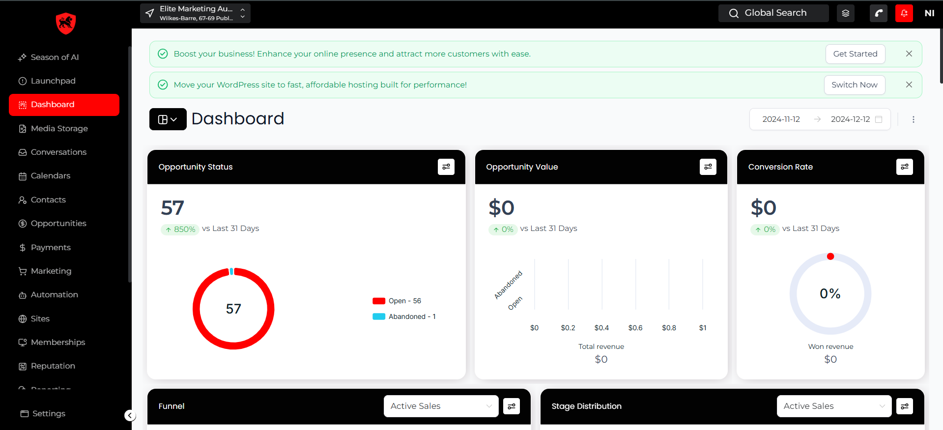 GHL Demo Dashboard GHL Demo Dashboard