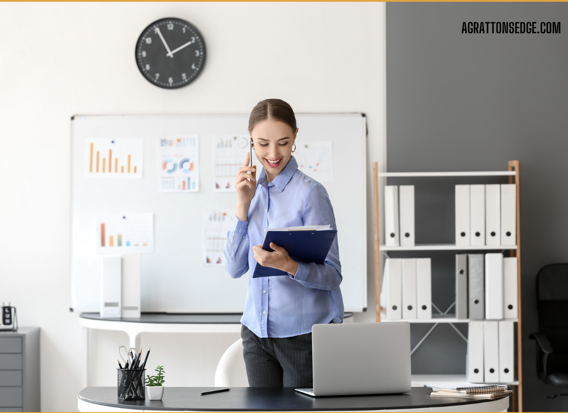 Illustration of a small business owner surrounded by manual tools like a todo board with papers pinned up with charts, representing lack of tech enablement and streamlined systems Illustration of a small business owner surrounded by manual tools like a todo board with papers pinned up with charts, representing lack of tech enablement and streamlined systems