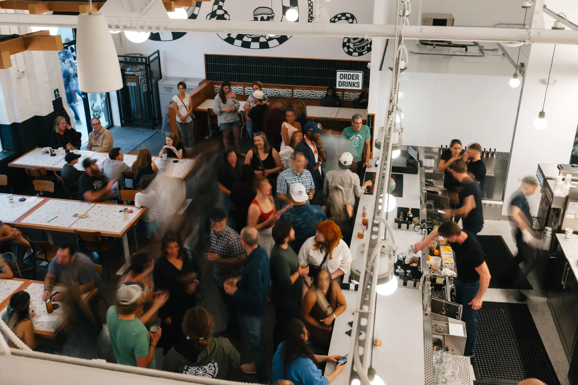Guests sharing pizza at the table