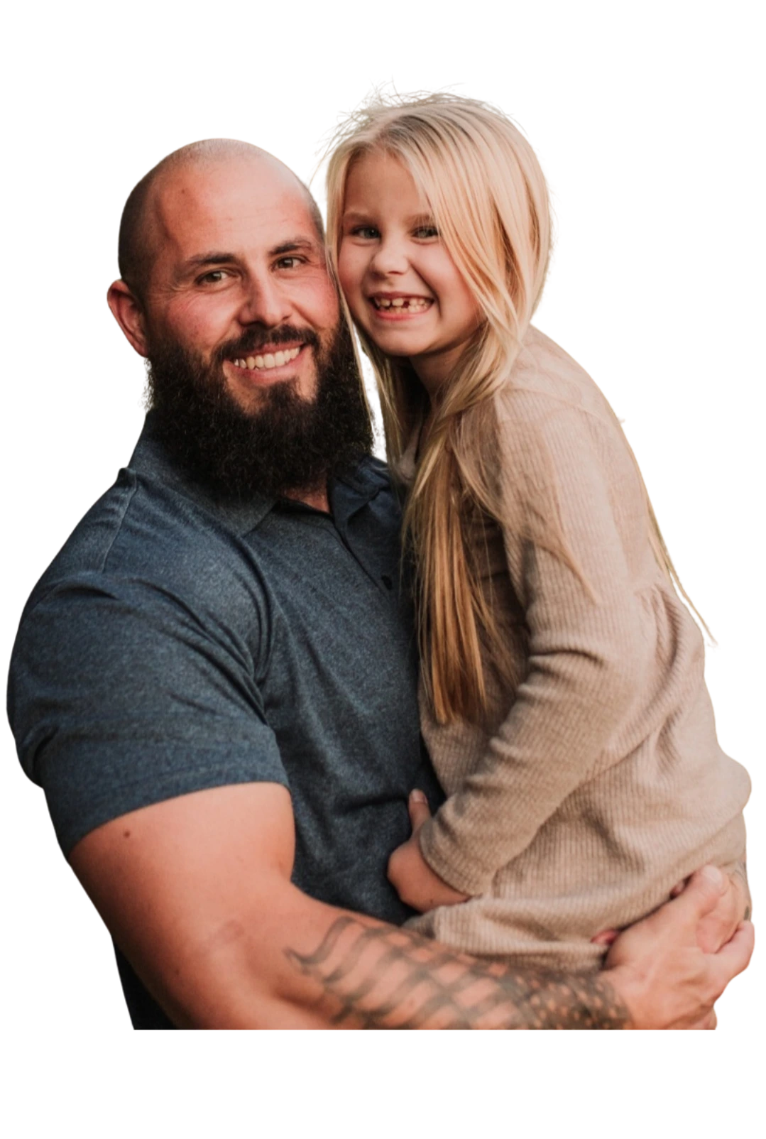 Troy with his daughter