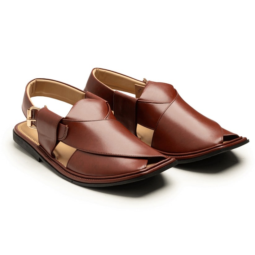 Shiny Burgundy Smart Zalmi Peshawari Chappal