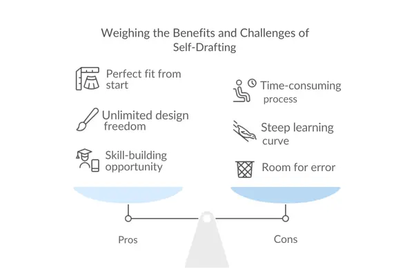 scale with pros and cons of self drafting