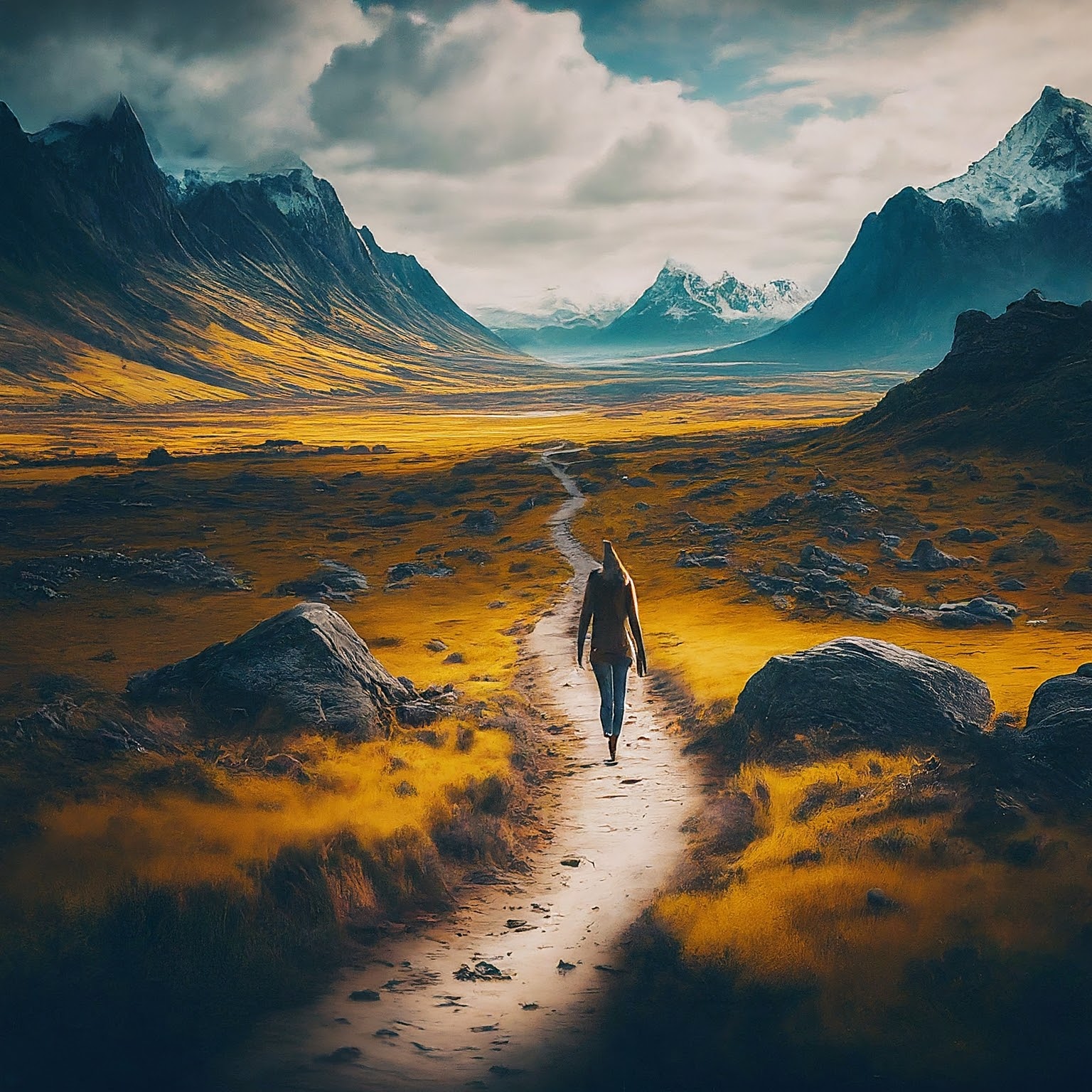 A young person confidently walking their path, symbolizing the power of embracing your authentic self and living a life aligned with your purpose.