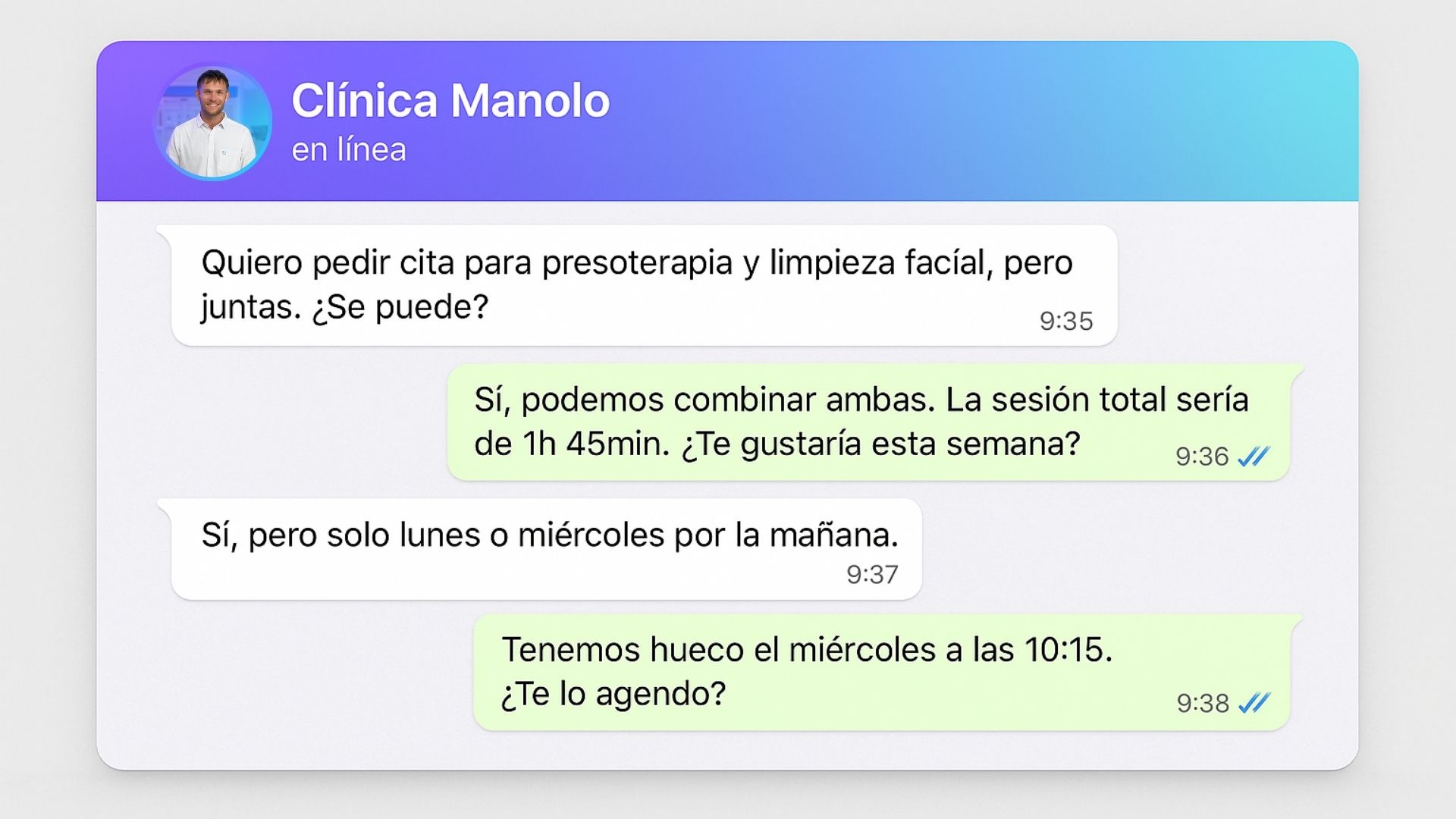 Conversación automatizada con paciente