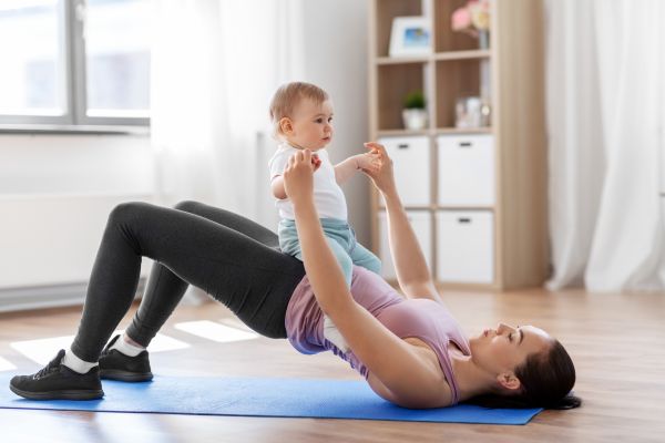 Jaime Haines doing yoga