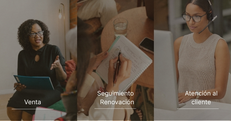 Imagenes de ventas, atención al cliente y seguimiento
