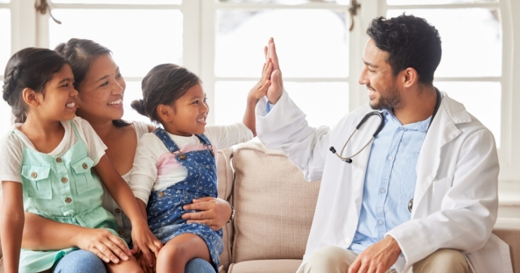 Family happy with the affordable care act insurance service