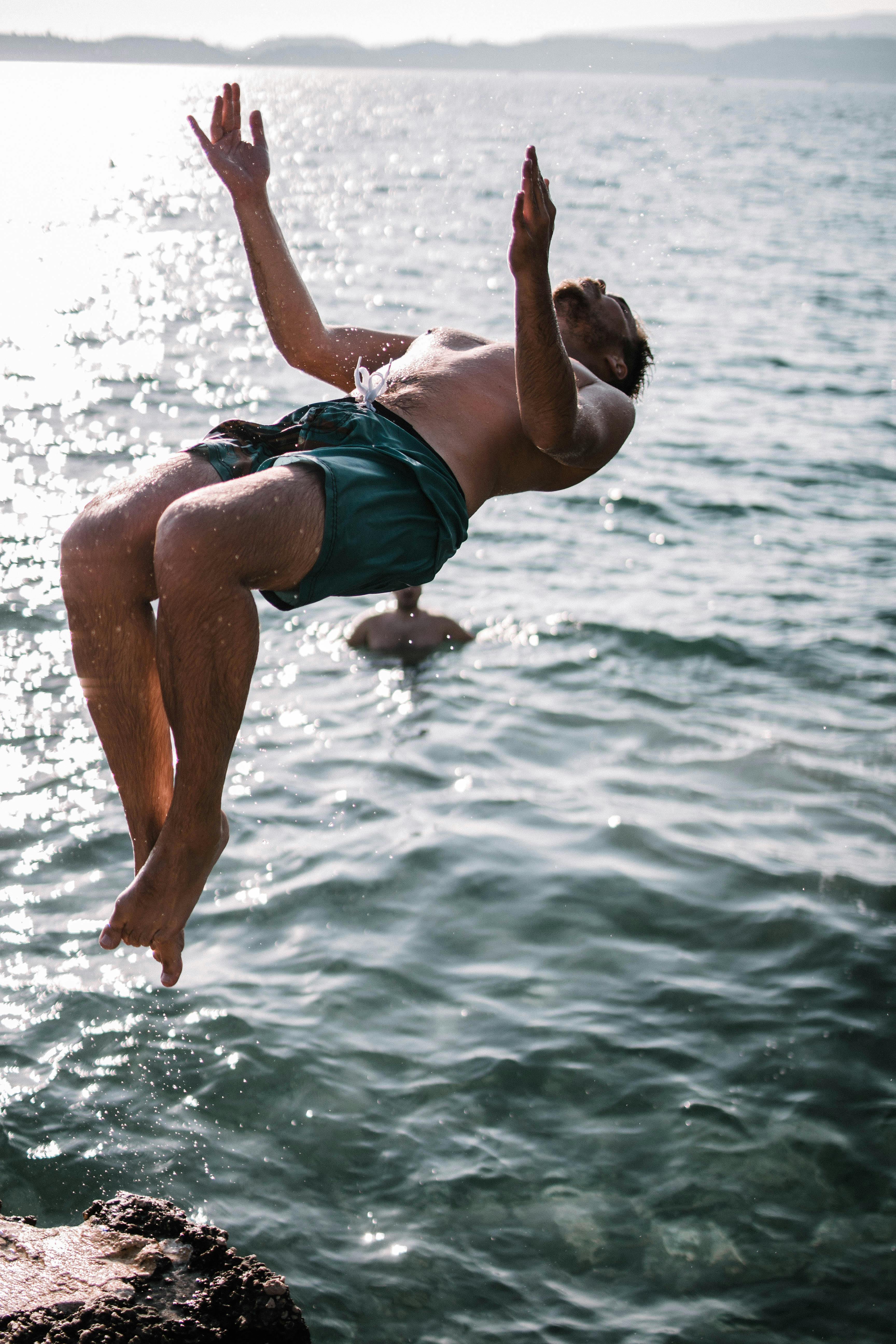 Diving in ocean Diving in ocean