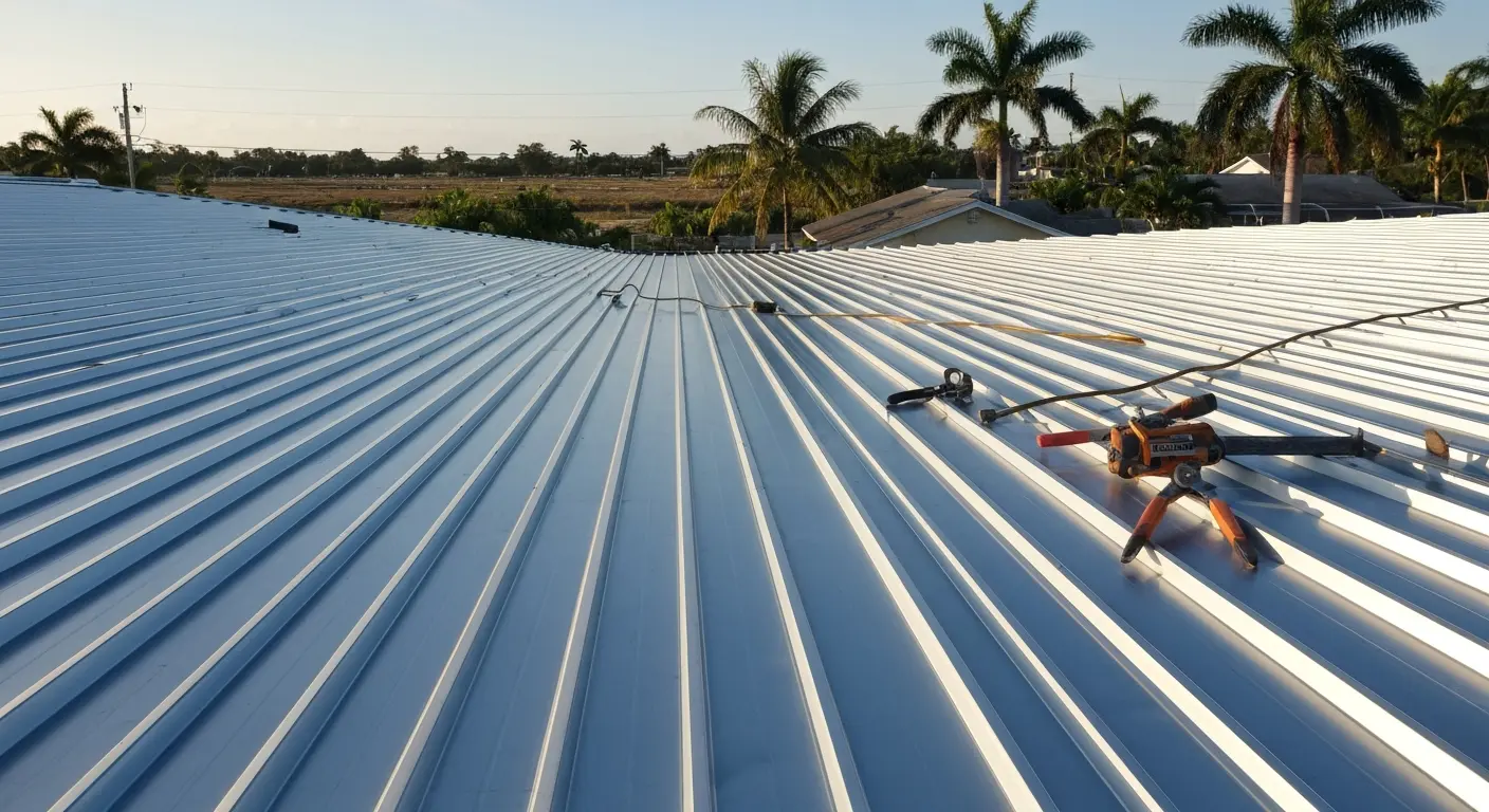 Metal roof installation