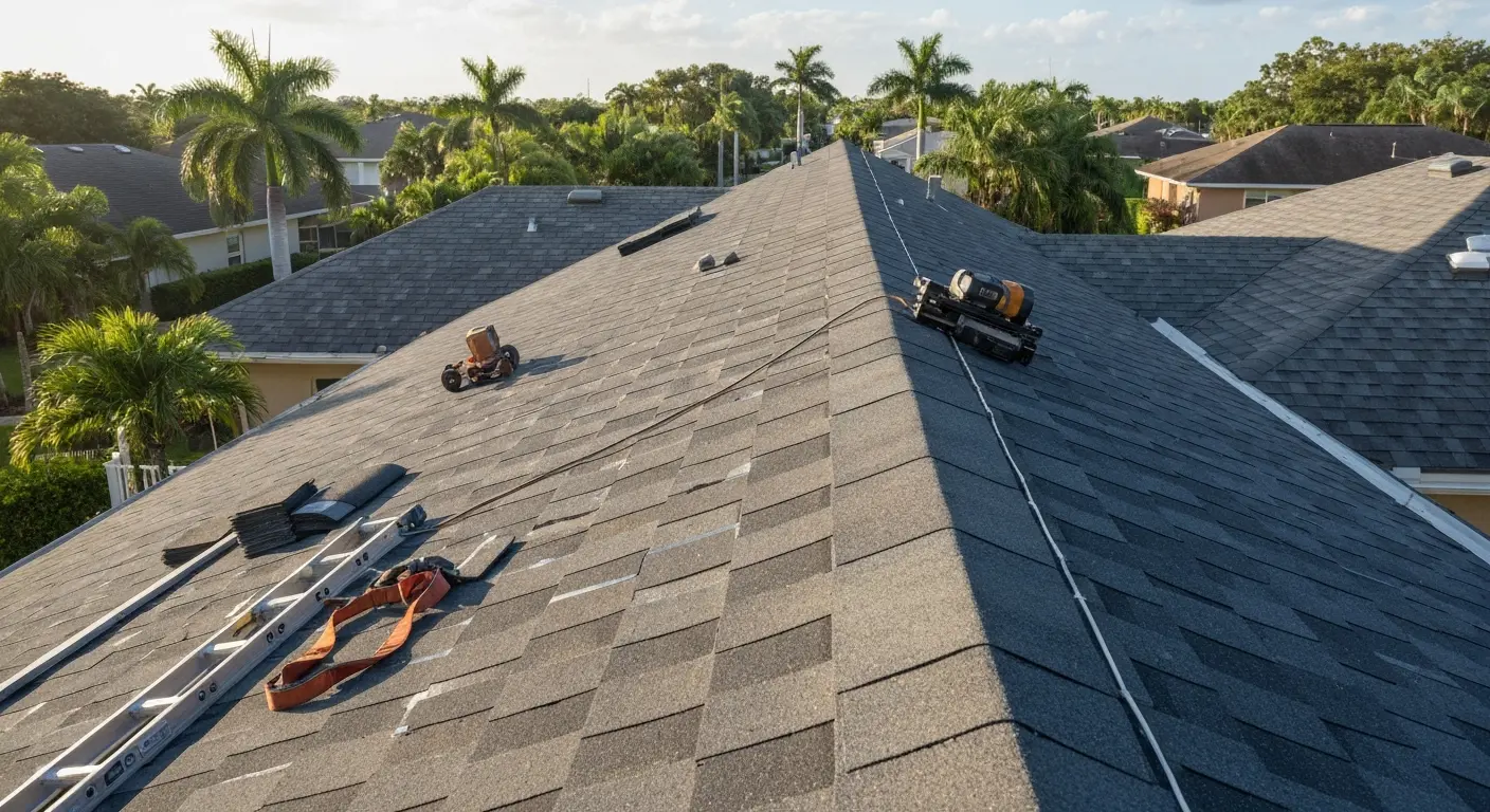 Asphalt shingle roof installation