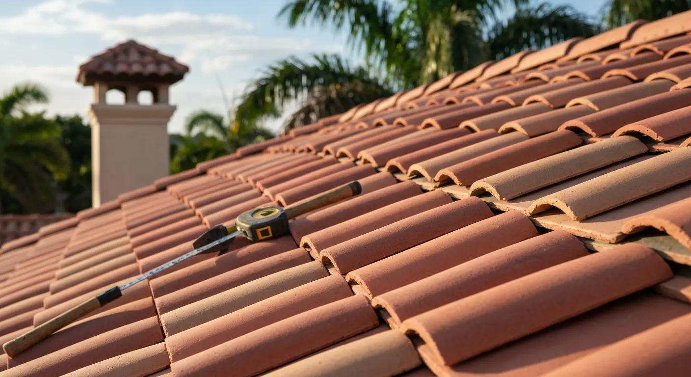 Tile roof work