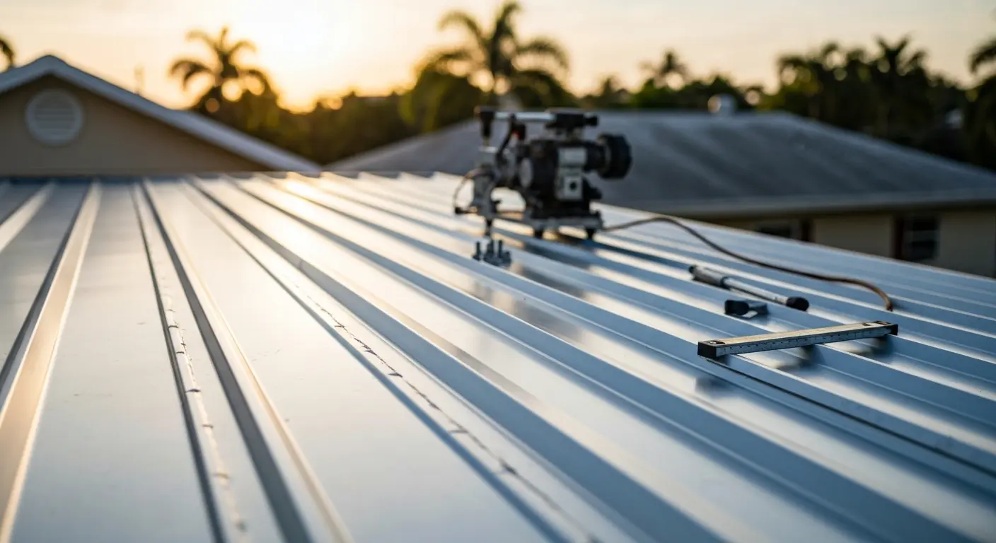 Metal roof installation