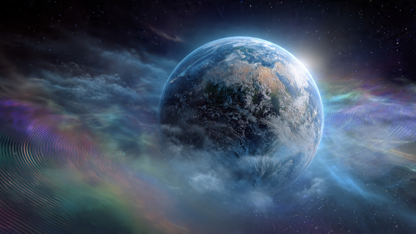 Image of the Earth rings like a bell. It has a measurable resonant frequency — the Schumann Resonance— which pulses at approximately 7.83 Hz. This is the electromagnetic heartbeat of the planet, generated by lightning discharges in the cavity between the Earth's surface and the ionosphere. Image of the Earth rings like a bell. It has a measurable resonant frequency — the Schumann Resonance— which pulses at approximately 7.83 Hz. This is the electromagnetic heartbeat of the planet, generated by lightning discharges in the cavity between the Earth's surface and the ionosphere.