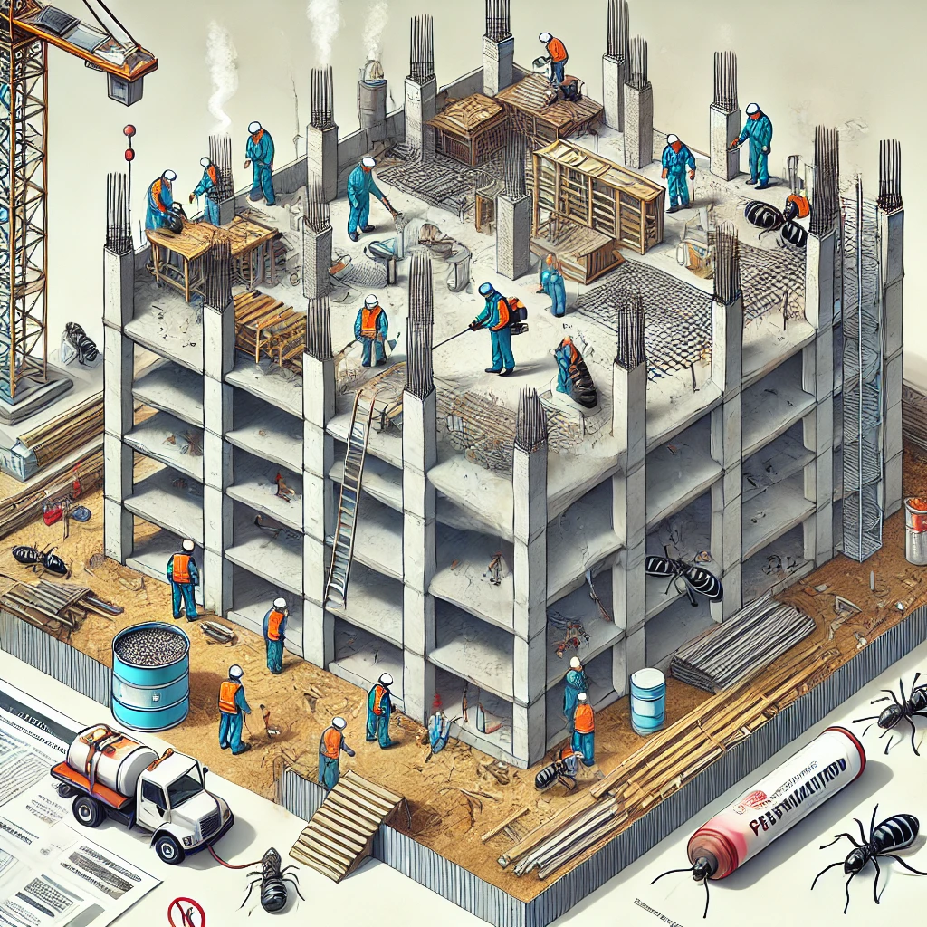 "Fumigación de cimientos y estructuras de obra Técnicas preventivas contra termitas en construcción Control de roedores en edificios en construcción Integración de fumigación en planes de construcción Normativas y mejores prácticas en la fumigación de obras" "Fumigación de cimientos y estructuras de obra Técnicas preventivas contra termitas en construcción Control de roedores en edificios en construcción Integración de fumigación en planes de construcción Normativas y mejores prácticas en la fumigación de obras"