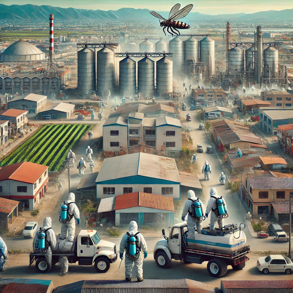 Equipo de fumigación profesional realizando tratamientos en áreas urbanas, industriales y agrícolas de Cadereyta Jiménez, Nuevo León, utilizando equipos avanzados y métodos seguros para el control de plagas. Equipo de fumigación profesional realizando tratamientos en áreas urbanas, industriales y agrícolas de Cadereyta Jiménez, Nuevo León, utilizando equipos avanzados y métodos seguros para el control de plagas.