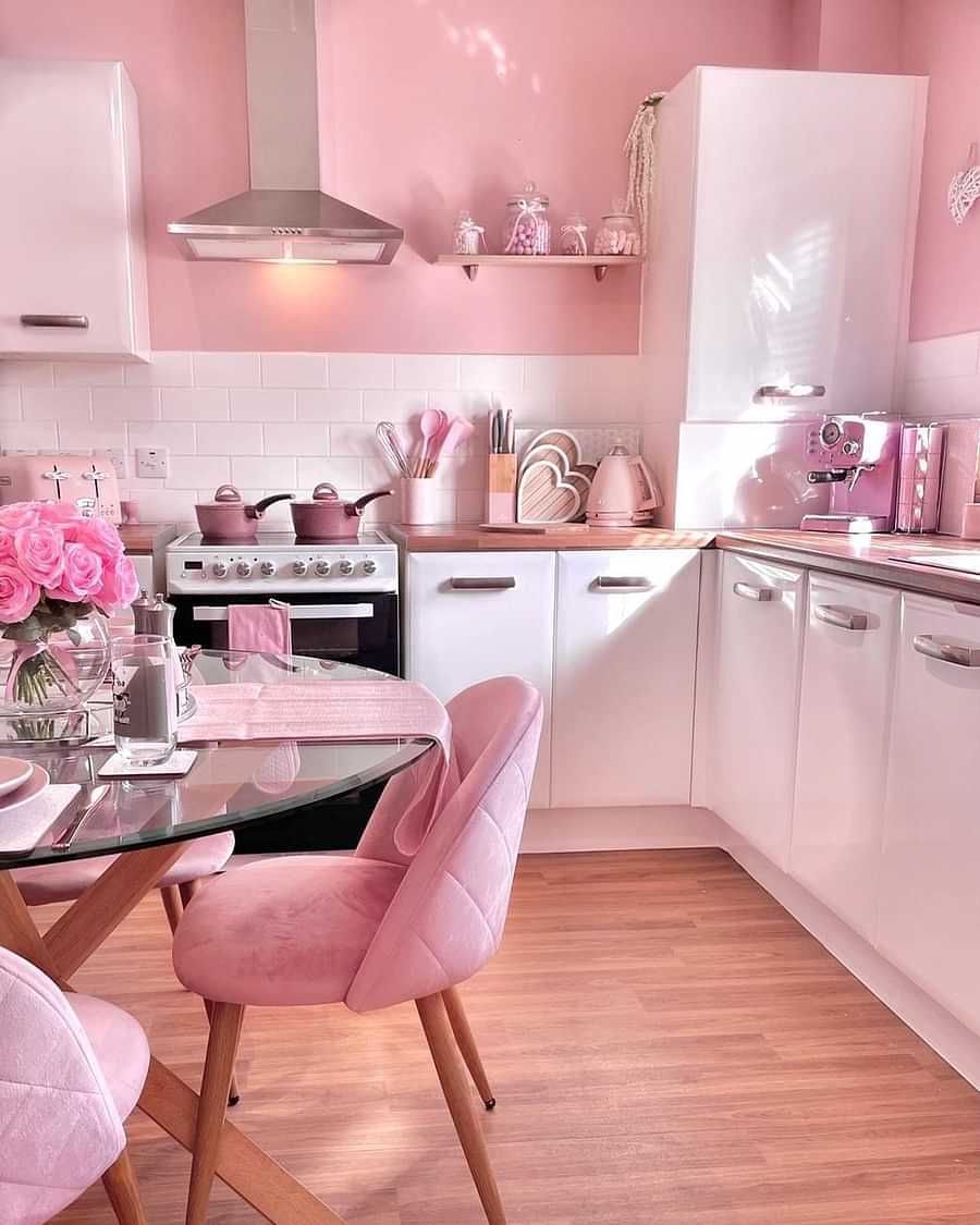 Clean Pink Kitchen Clean Pink Kitchen