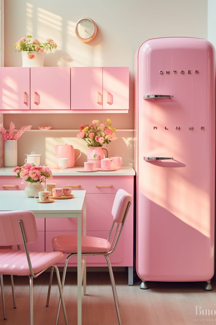 Clean Pink Kitchen Clean Pink Kitchen