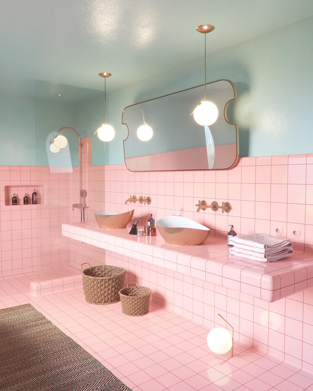 Sparkling Clean Pink Bathroom Sparkling Clean Pink Bathroom