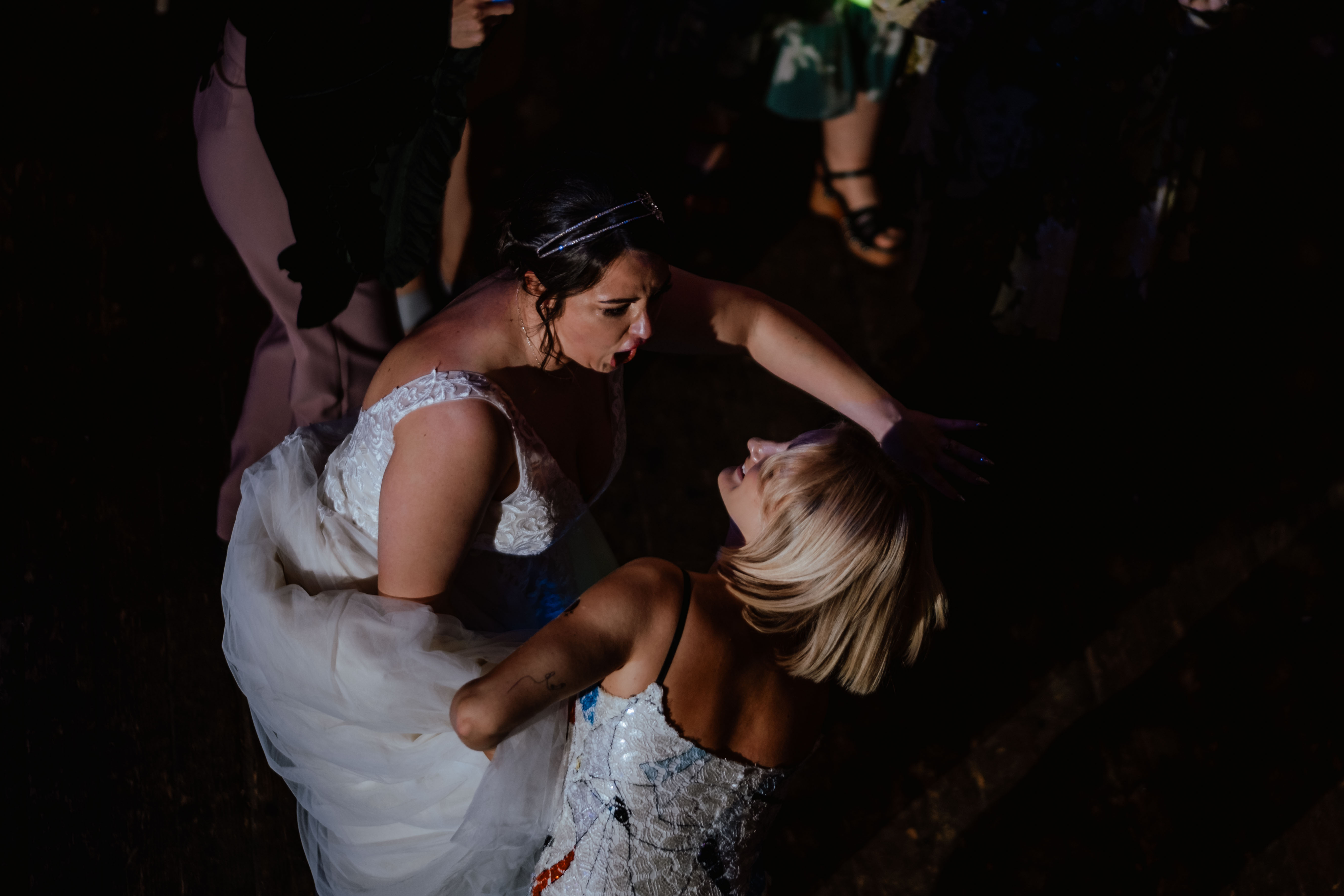 Bride dancing with wedding guests, Glasgow wedding. Bride dancing with wedding guests, Glasgow wedding.