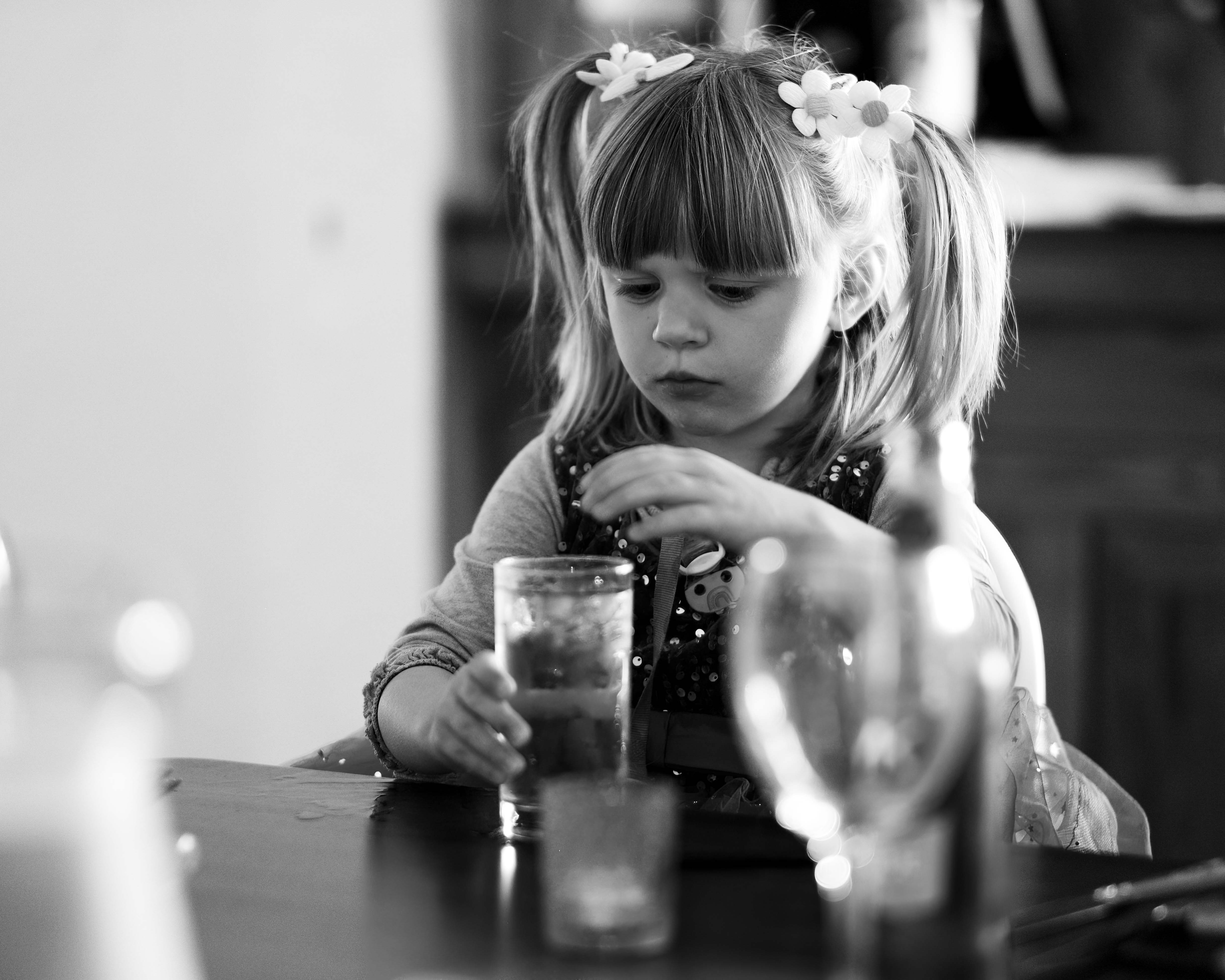 Child during the reception. Child during the reception.