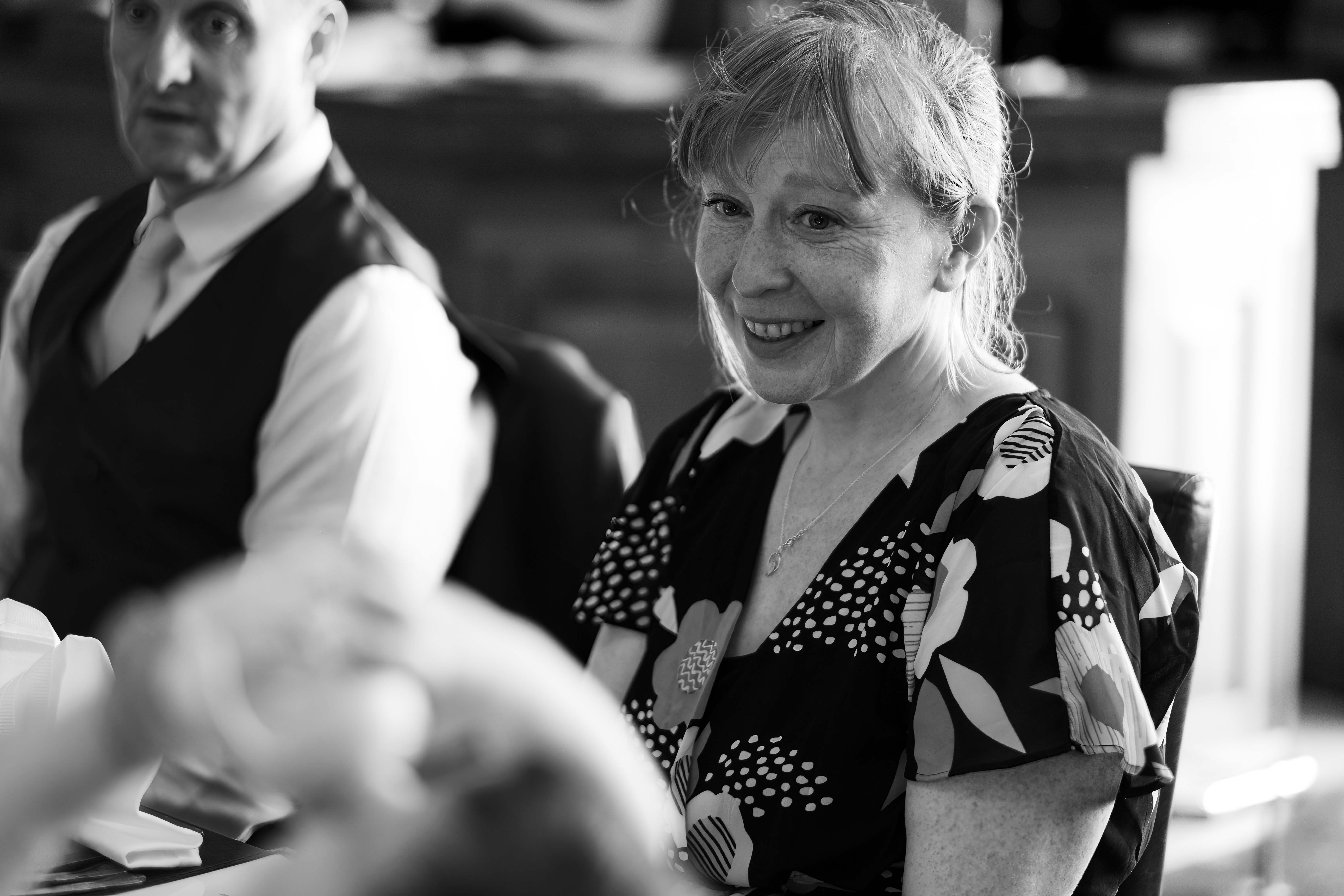 Wedding guest during wedding meal Wedding guest during wedding meal