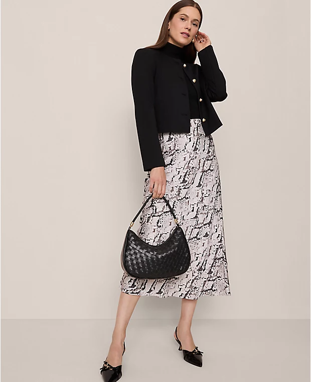 Ann  Taylor snake print skirt